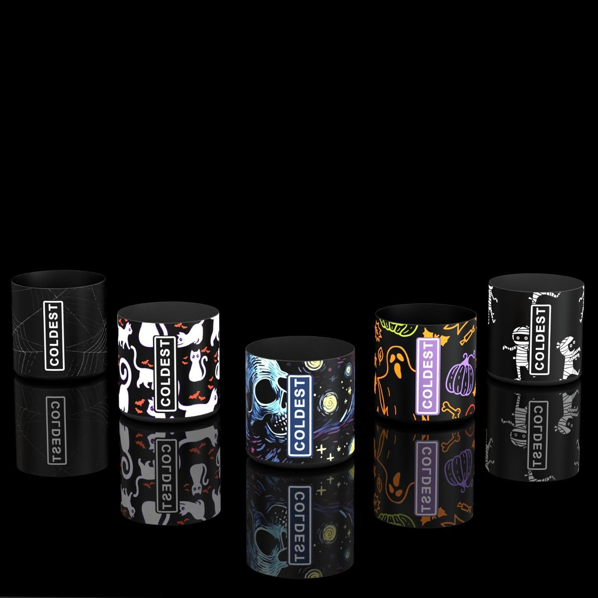 COLDEST silicone tumbler boot 5-pack in Haunted