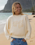 Elevated Faith Heart of God Christian Crewneck Sweatshirt in Creamy Color for Casual Wear
