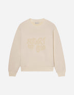 Elevated Faith Christian Crewneck Sweatshirt in cream featuring 'Heart of God' print for a stylish look