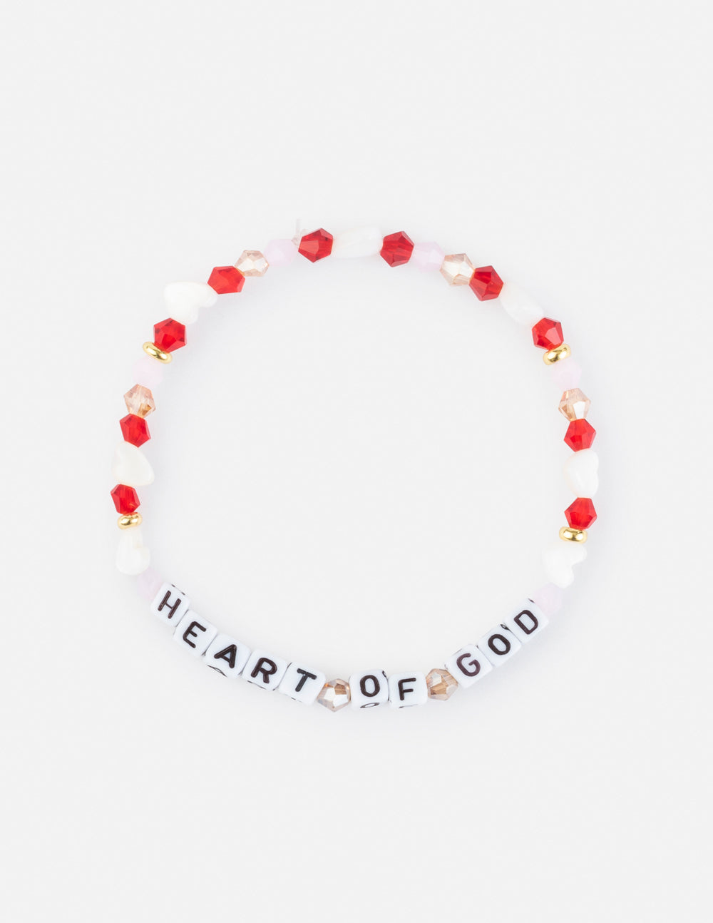 Elevated Faith Christian Jewelry Bracelet with beads spelling HEART OF GOD in vibrant colors