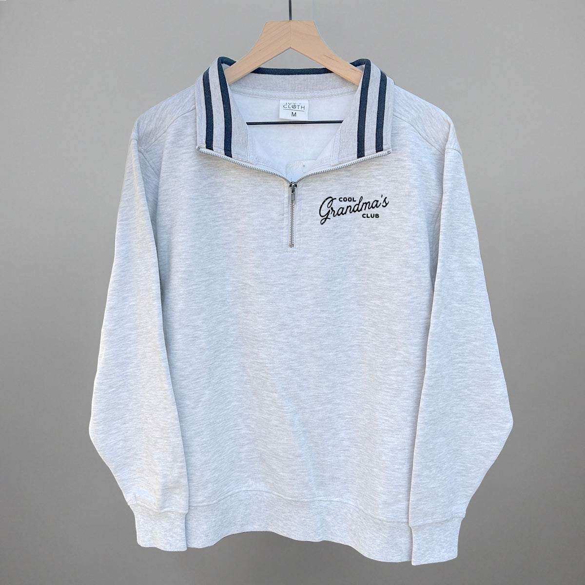 Cool Grandmas Club (Left Chest) Funny Quarter Zip Pullover – Ivy + Cloth