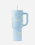Elevated Faith blue tumbler with 'Heaven is Home' design, ideal for Christian gifts