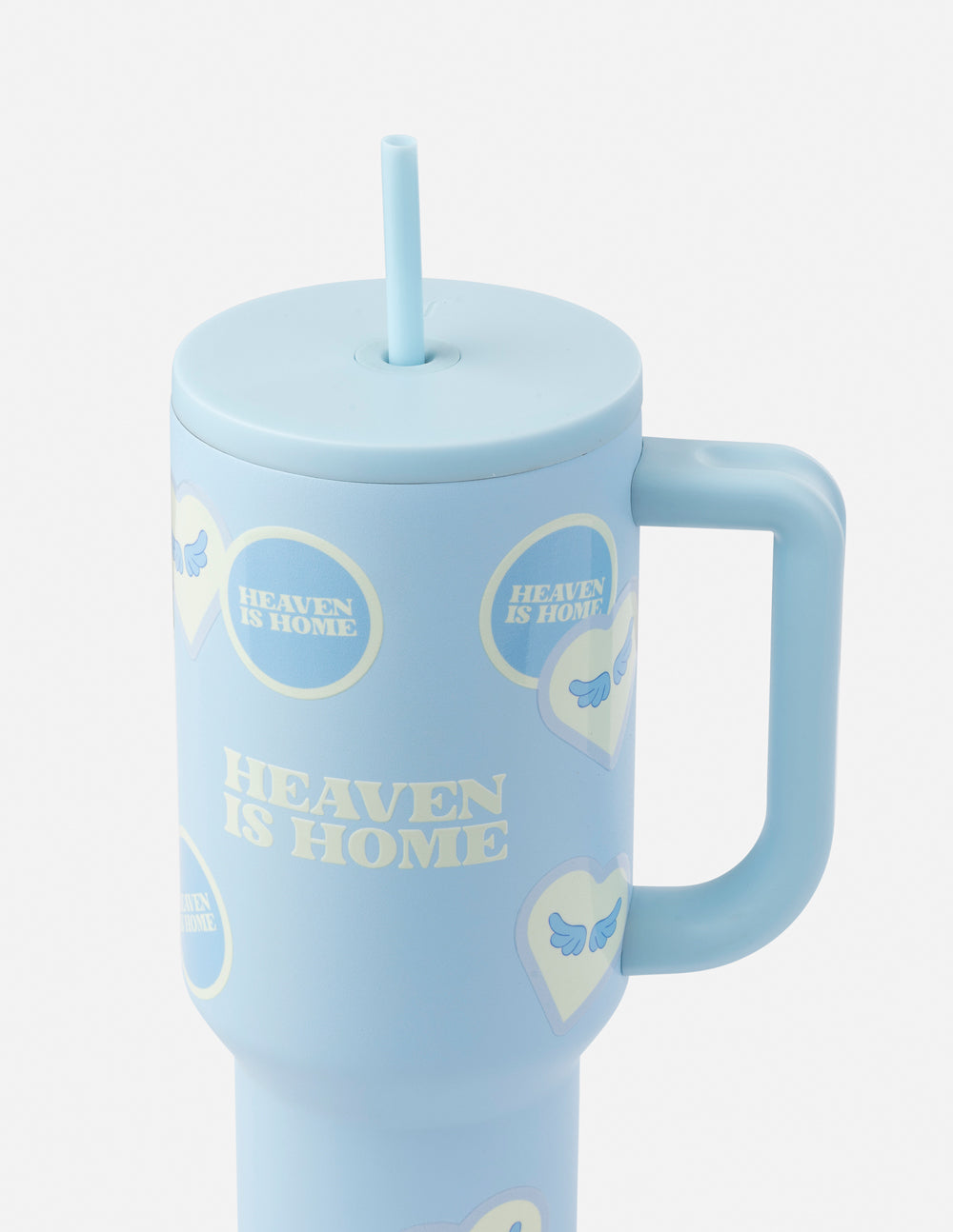 Elevated Faith Heaven is Home Tumbler in Light Blue, Perfect for Christian Gifts