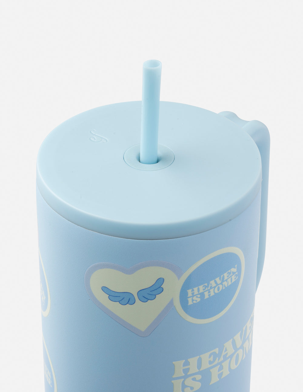 Light Blue Elevated Faith Tumbler with Scripture Design, Perfect as Christian Gifts