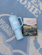 Elevated Faith Tumbler in Blue with Inspirational Design for Christian Gifts