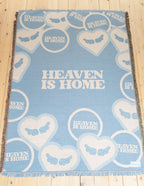 Elevated Faith Heaven is Home Blanket in Light Blue, perfect for Christian Gifts and cozy home decor