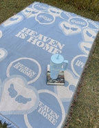 Cozy Elevated Faith Blanket with 'Heaven is Home' design, perfect for Christian gifts