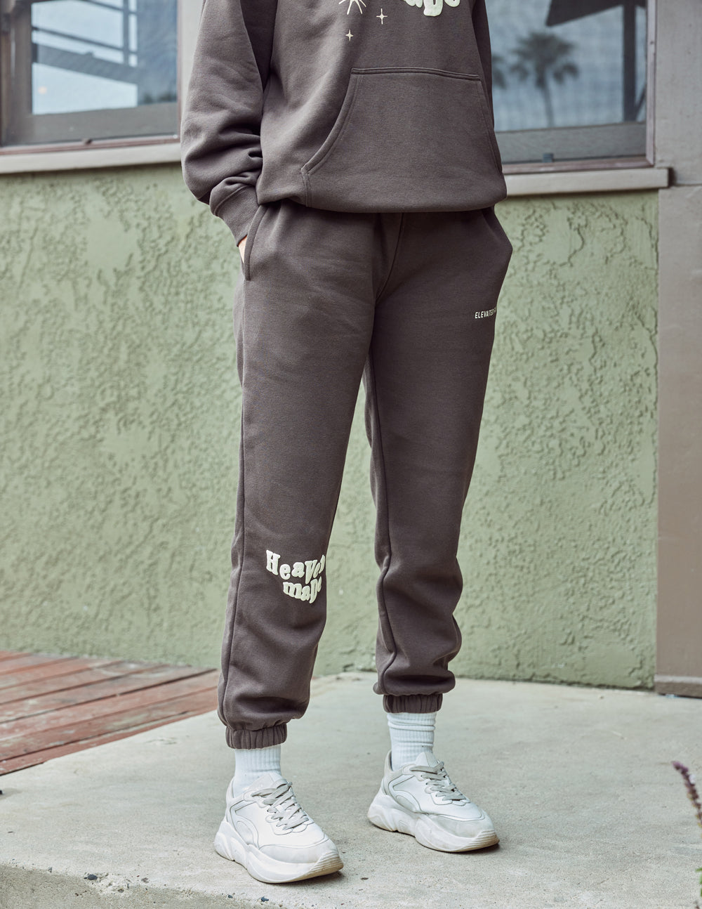 Elevated Faith Sweatpants in Dark Gray featuring Christian Apparel design for comfortable wear