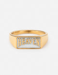 Elevated Faith Gold Heaven Ring in Christian Jewelry with a Bold Design