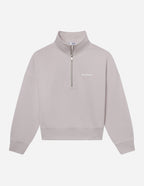 Elevated Faith Christian Jacket in light gray with a quarter zip and relaxed fit for comfort