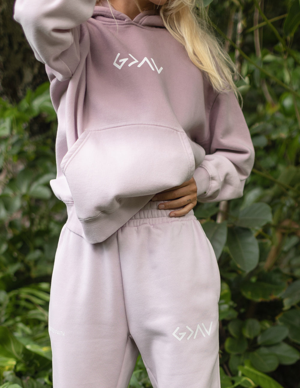 Elevated Faith Lavender Sweatpants with Cozy Fit for Christian Apparel Enthusiasts