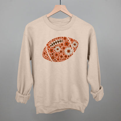 Floral Football Orange Funny Sweatshirt in Light Sandstone – Ivy + Cloth