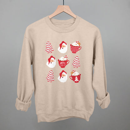 Christmas Tree Cake Santa Funny Sweatshirt in Sandstone – Ivy + Cloth