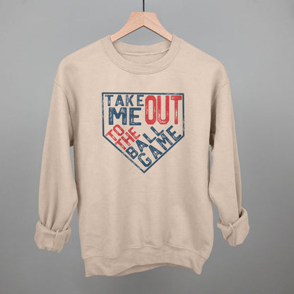 Take Me Out To The Ball Game (Plate) Funny Sweatshirt in Sandstone – Ivy + Cloth