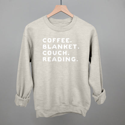 Coffee Blanket Couch Reading Funny Sweatshirt in Oatmeal – Ivy + Cloth