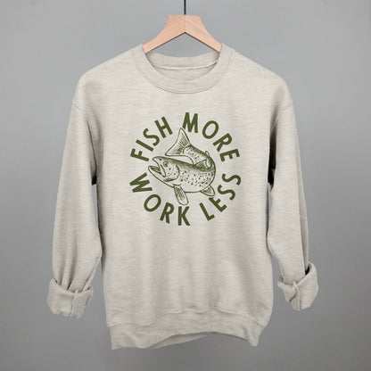 Fish More Work Less Funny Sweatshirt in Oatmeal – Ivy + Cloth
