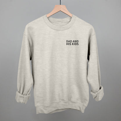 Dad And His Kids graphic crewneck sweatshirt in Oatmeal