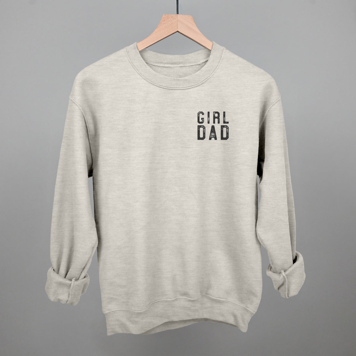 Girl Dad graphic crewneck sweatshirt in Oatmeal