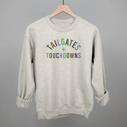 Tailgates and Touchdowns Football graphic crewneck sweatshirt in Oatmeal