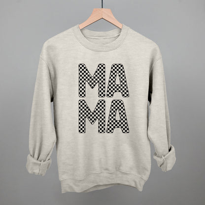Mama Stacked Checkered Funny Sweatshirt in Oatmeal – Ivy + Cloth