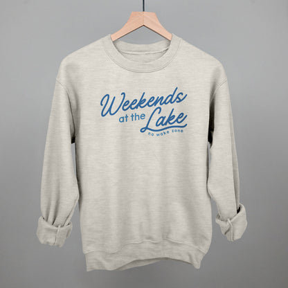 Weekends At The Lake Blue Funny Sweatshirt in Oatmeal – Ivy + Cloth