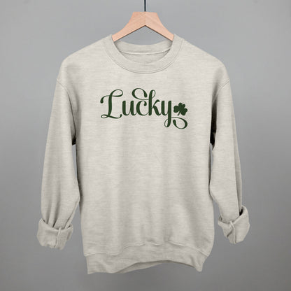 Lucky Script + Clover Funny Sweatshirt in Oatmeal – Ivy + Cloth