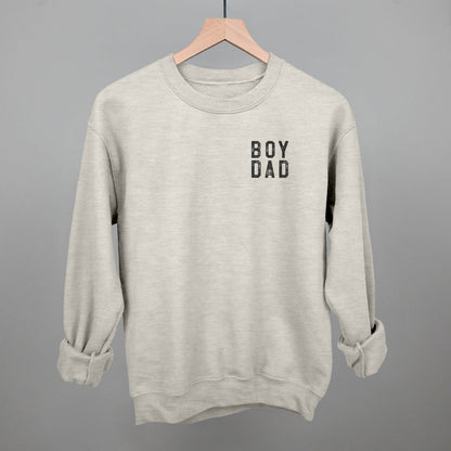 Boy Dad Block Letters (Left Chest) Funny Sweatshirt in Oatmeal – Ivy + Cloth