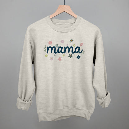 Mama Dainty Floral graphic crewneck sweatshirt in Oatmeal