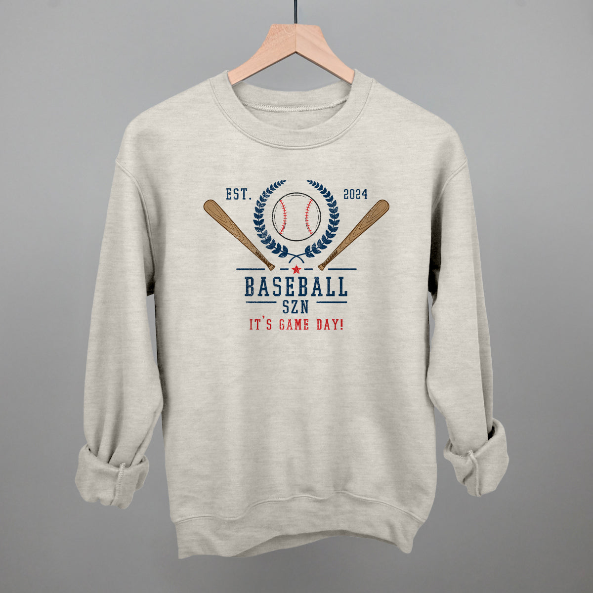 Baseball Szn Funny Sweatshirt in Oatmeal – Ivy + Cloth