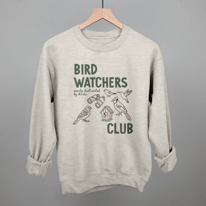 Birdwatchers Club graphic crewneck sweatshirt in Oatmeal