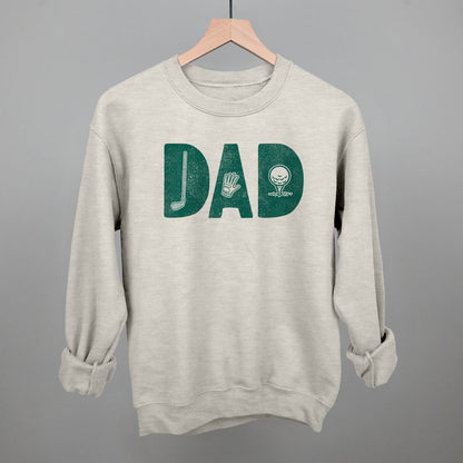 Golfing Dad graphic crewneck sweatshirt in Oatmeal