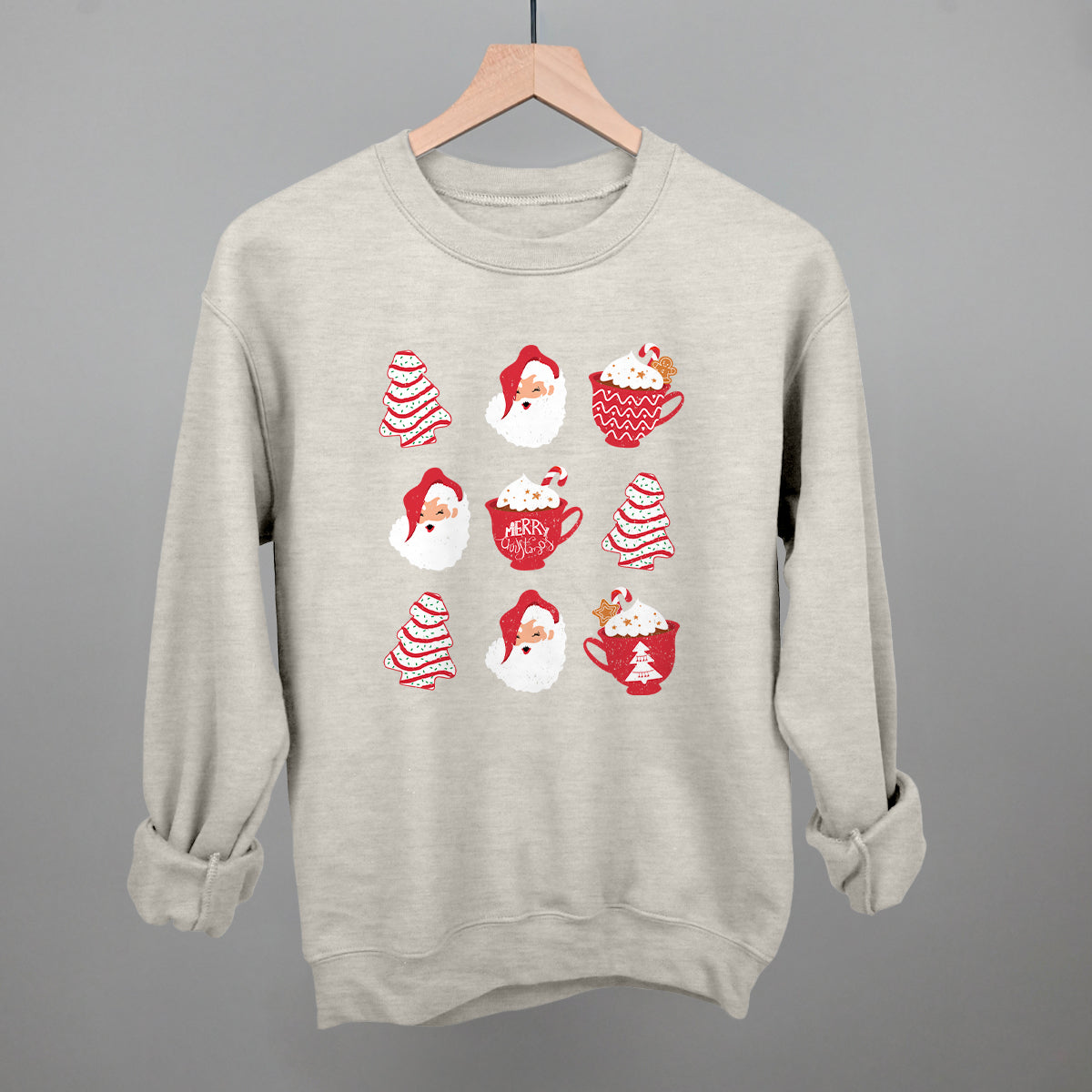 Christmas Tree Cake Santa Funny Sweatshirt in Oatmeal – Ivy + Cloth