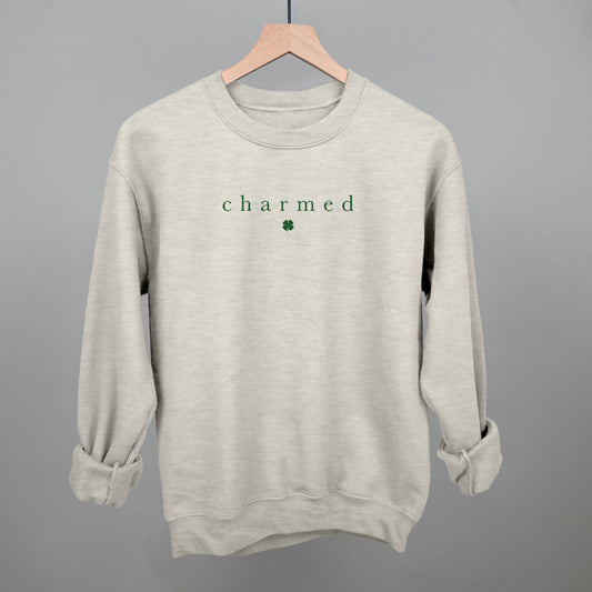 Charmed Dainty graphic crewneck sweatshirt in Oatmeal