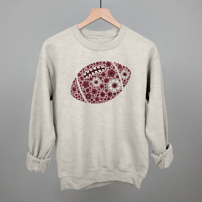 Floral Football Maroon Funny Sweatshirt in Oatmeal – Ivy + Cloth