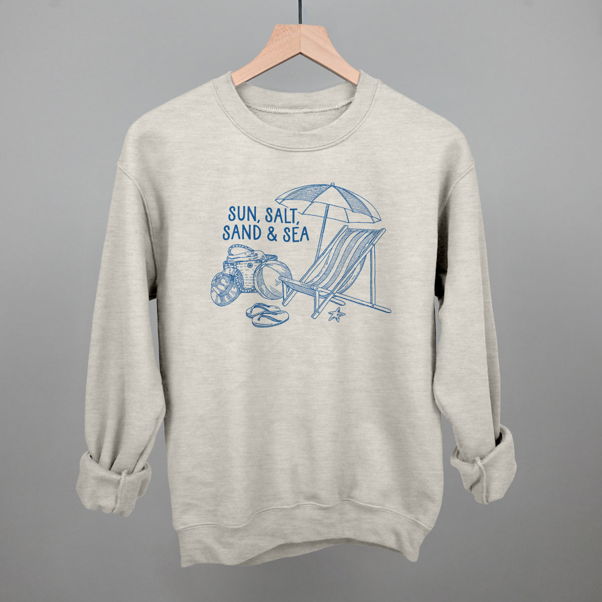 Sun, Salt, Sand & Sea Funny Sweatshirt in Oatmeal – Ivy + Cloth