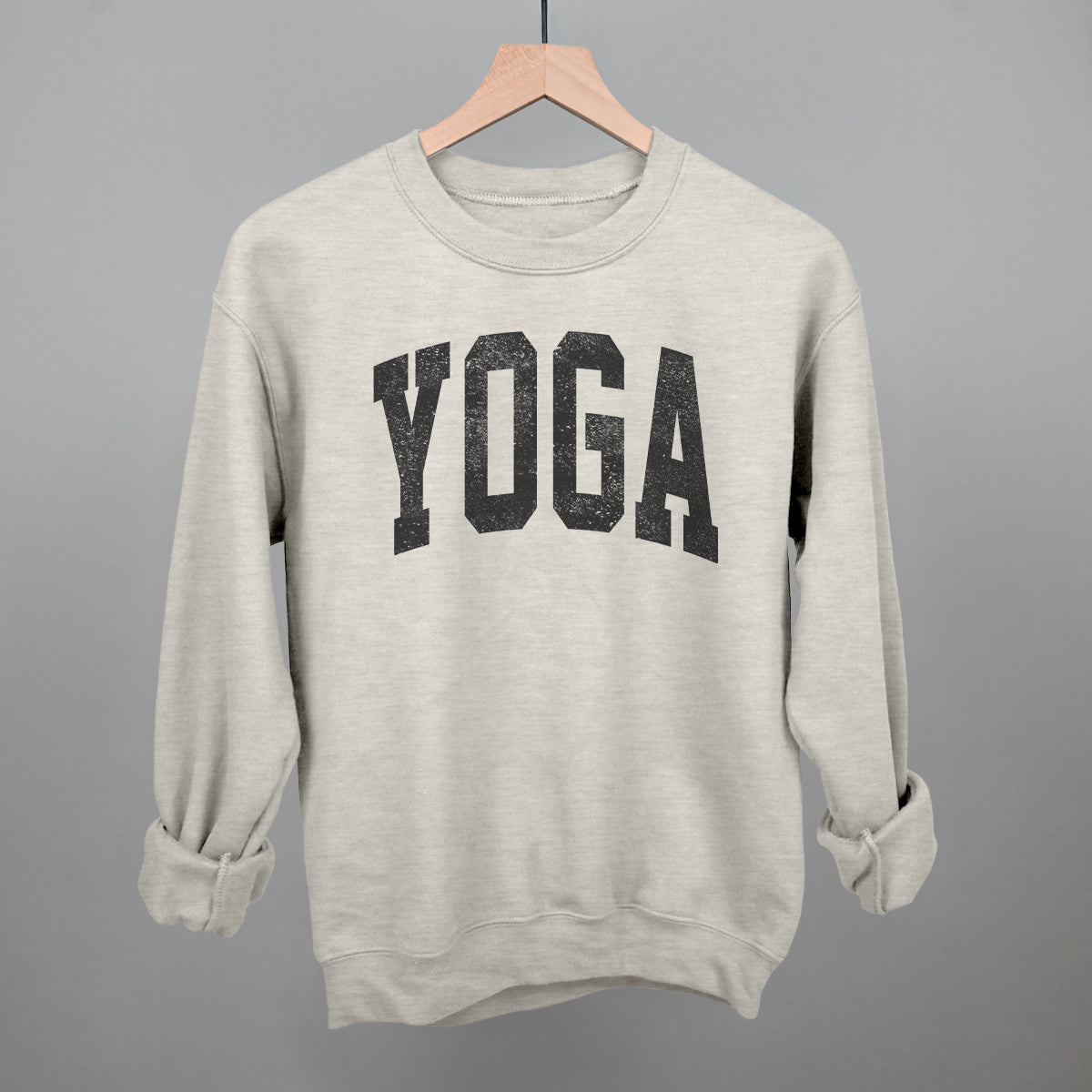 Yoga Arch Funny Sweatshirt in Oatmeal – Ivy + Cloth