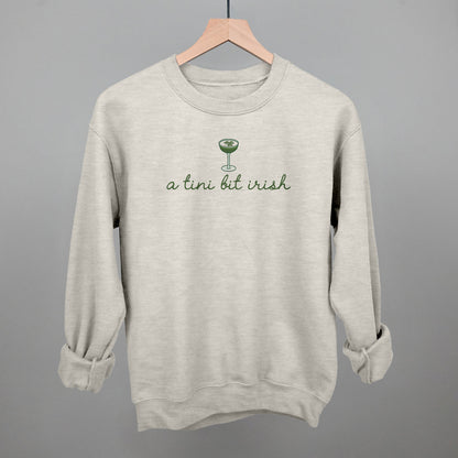 A Tini Bit Irish St. Patrick's Day graphic crewneck sweatshirt in Oatmeal