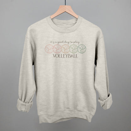 It's A Good Day To Play Volleyball Doodle Funny Sweatshirt in Oatmeal – Ivy + Cloth