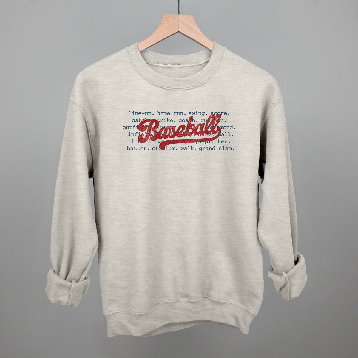Baseball Terms Funny Sweatshirt in Oatmeal – Ivy + Cloth