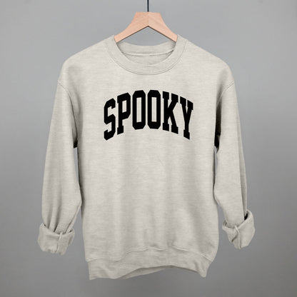 Spooky Halloween graphic crewneck sweatshirt in Oatmeal