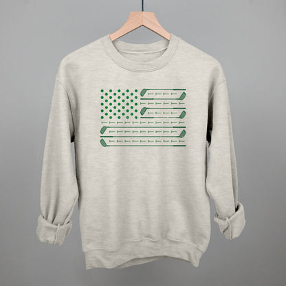Golf American Flag (Green) Funny Sweatshirt in Oatmeal – Ivy + Cloth