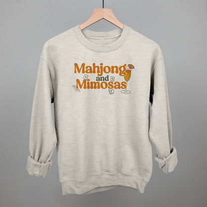Mahjong and Mimosas graphic crewneck sweatshirt in Oatmeal