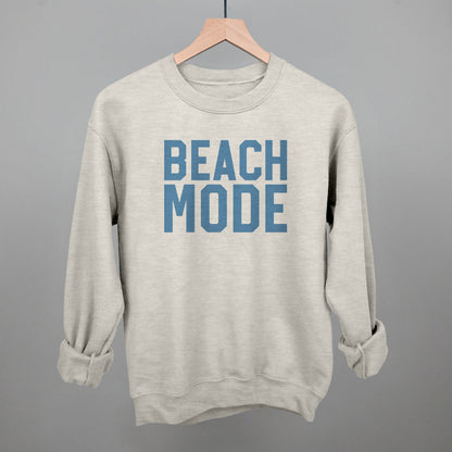 Beach Mode graphic crewneck sweatshirt in Oatmeal