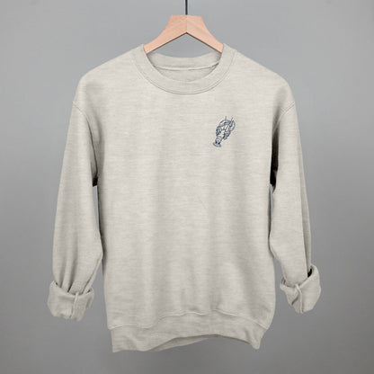 Lobster Coastal graphic crewneck sweatshirt in Oatmeal