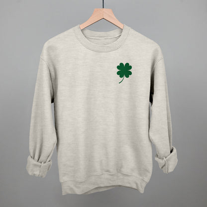 Four Leaf Clover (Left Chest) Funny Sweatshirt in Oatmeal – Ivy + Cloth