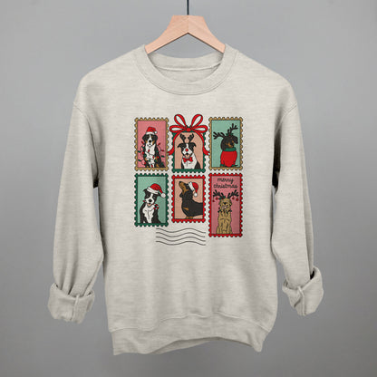 Dog Christmas Stamps Doodle Funny Sweatshirt in Oatmeal – Ivy + Cloth