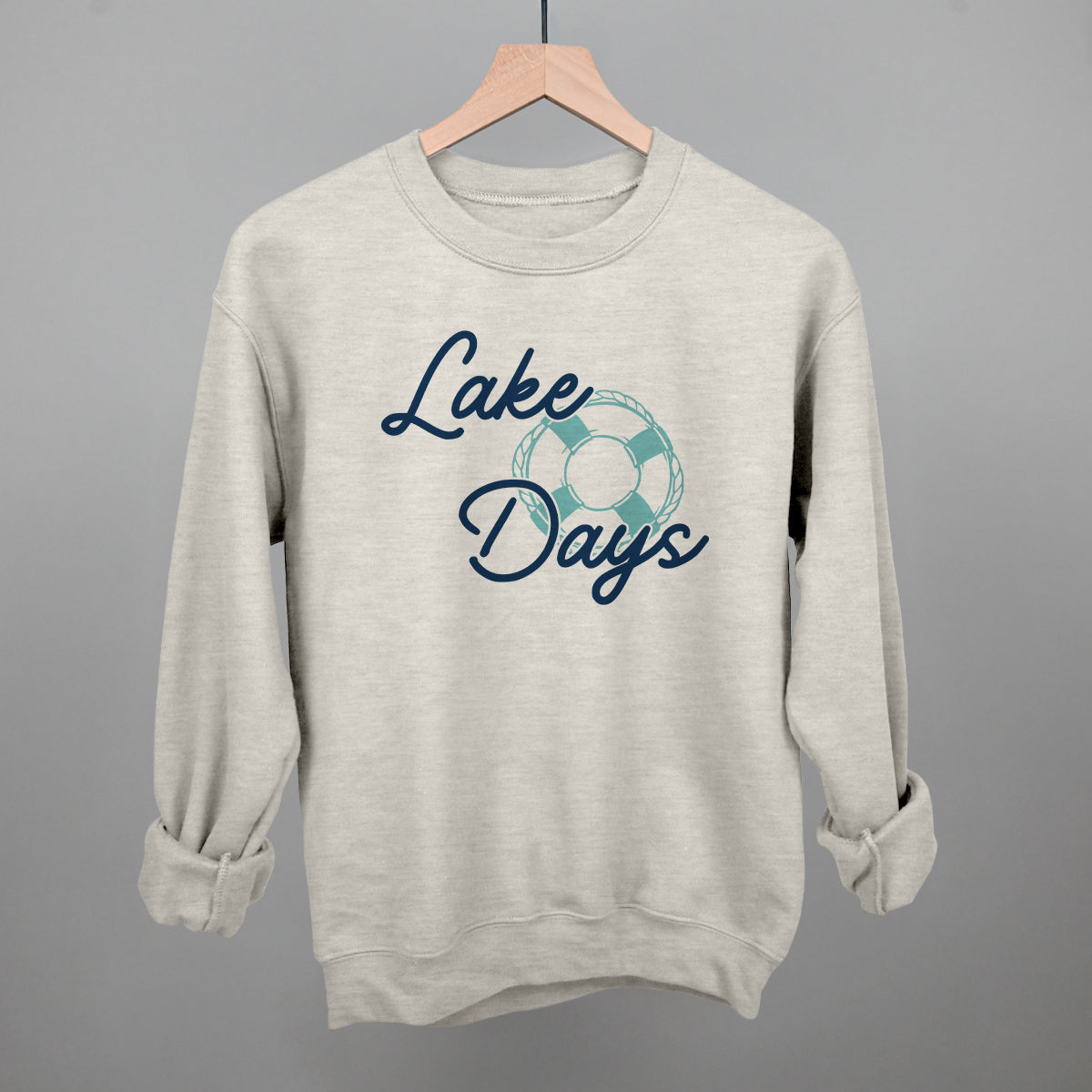 Lake Day Lifebuoy Funny Sweatshirt in Oatmeal – Ivy + Cloth