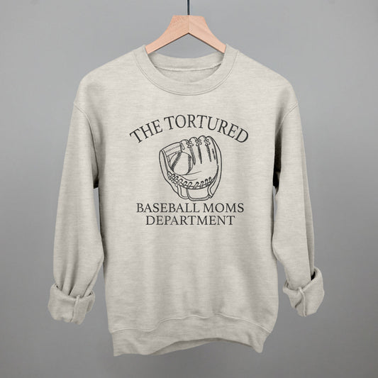 The Tortured Baseball Moms Department Funny Sweatshirt in Oatmeal – Ivy + Cloth
