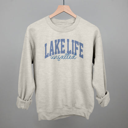 Lake Life Unsalted graphic crewneck sweatshirt in Oatmeal