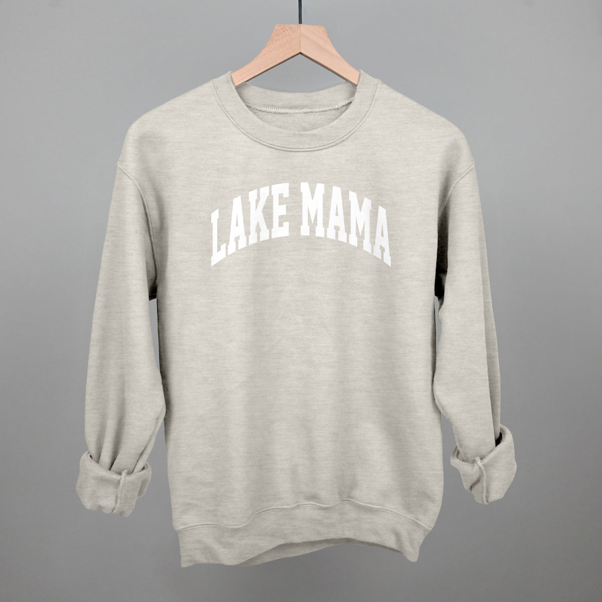 Lake Mama graphic crewneck sweatshirt in Oatmeal